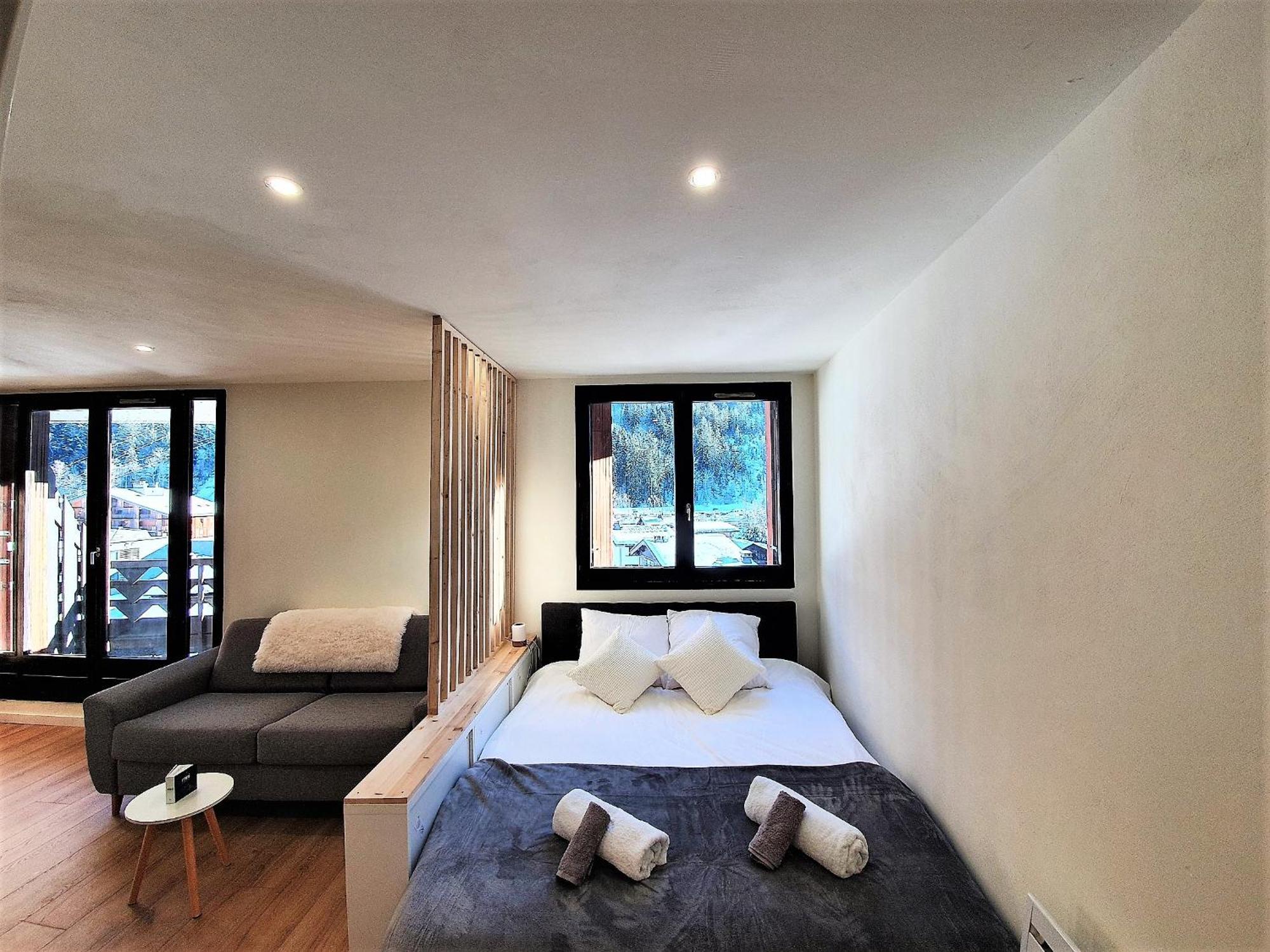 Grand Studio Aiguille Du Midi Et Vue Mont Blanc Chamonix Room photo